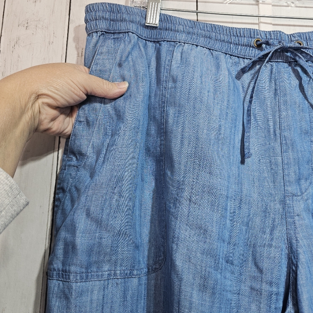 NWOT Lands End Women's High Rise TENCEL Fiber Drapey Wide Leg Pants Size 20W. - Picture 5 of 11